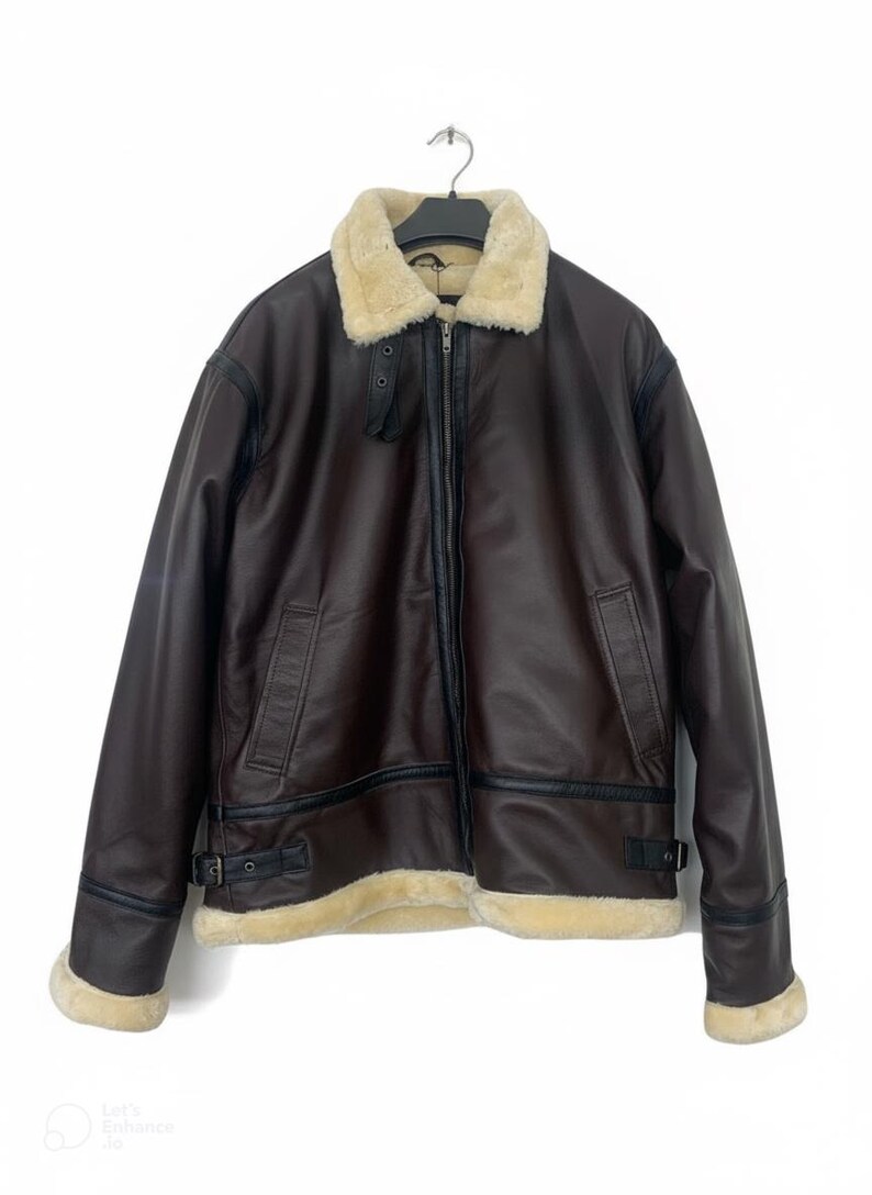 Handmade Leon Kennedy RE4 Leather Jacket | Men's B3 Bomber Jacket Cosplay Resident Evil image 2