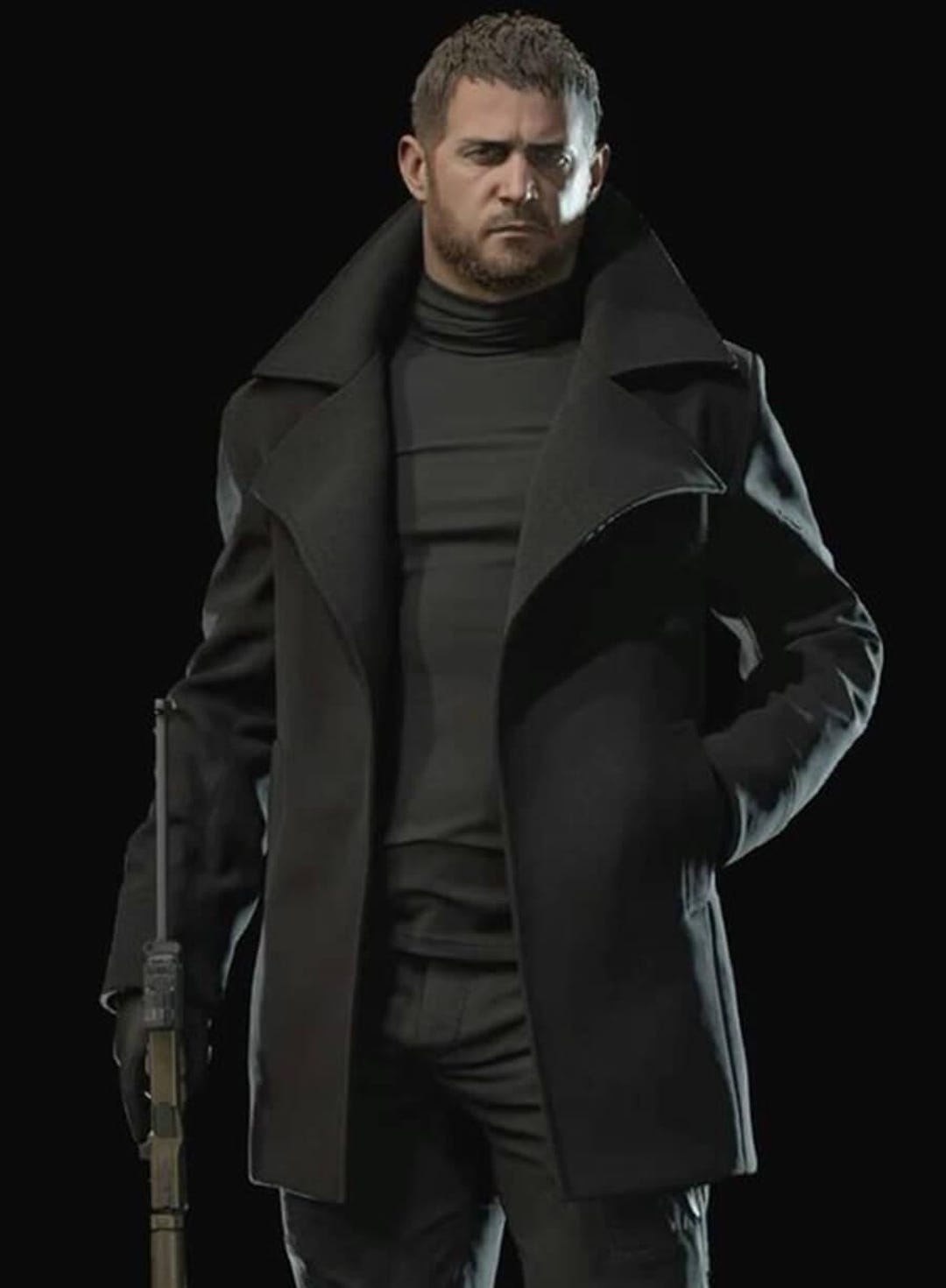Chris Redfield Resident Evil Village Game Cosplay | Mens Black