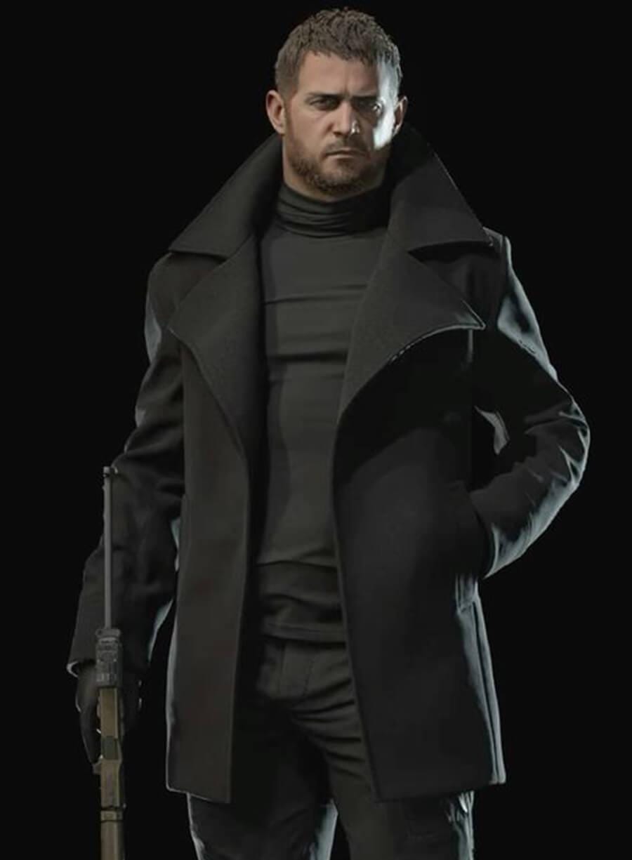 Chris Redfield Resident Evil Village Game Cosplay | Mens Black