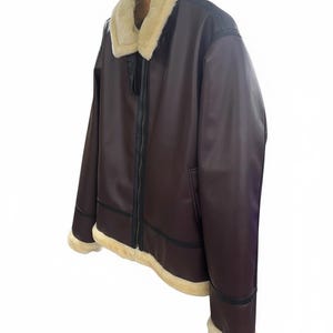 Handmade Leon Kennedy RE4 Leather Jacket | Men's B3 Bomber Jacket Cosplay Resident Evil image 5