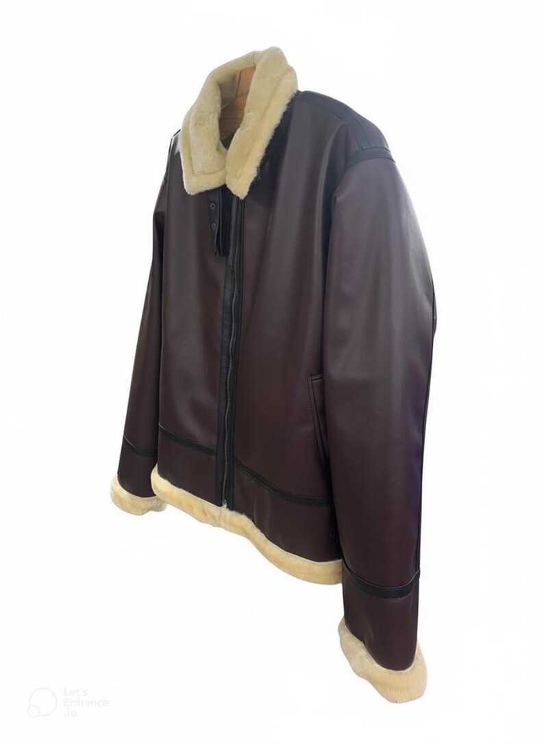 Handmade Leon Kennedy RE4 Leather Jacket | Men's B3 Bomber Jacket Cosplay Resident Evil image 5
