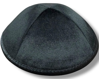 Quipás de veludo personalizadas em atacado: Yarmulke personalizado com clipe, eventos judaicos, Brit Milah, casamento, Bar Mitzvá, quipá personalizada com entrega rápida.