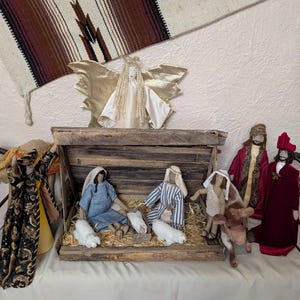 Krippenset Rustikales Unikat 14 Teilig,alles handgemacht