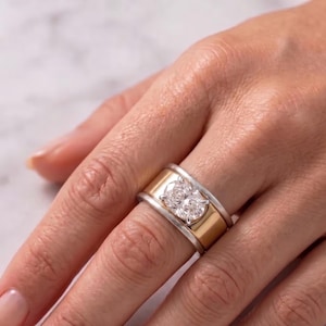 1CT Oval Moissanite Oura Band Cover,  Gold Plated Sterling Silver Stackable Ring, Minimal Smart Ring Guard, Gift for Her, Travelling Band.