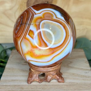 Large Druzy Carnelian Sphere