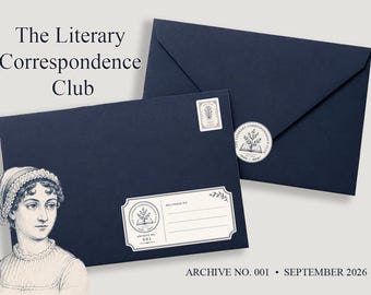 Jane Austen Literarische Postsammlung, Briefpapier-Set zu Stolz und Vorurteil, Literarische Briefpost