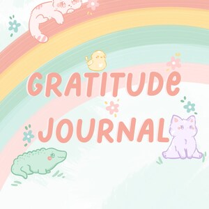 Kids Gratitude Journal, Cute Kawaii Planner, Printable Journal, Daily Mindset, Daily Journal, Digital Journal, Printable Planner, Journaling