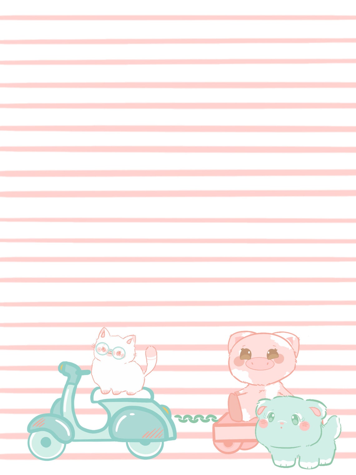 Printable Stationary Kids Stationary Set Notebook Pages - Etsy