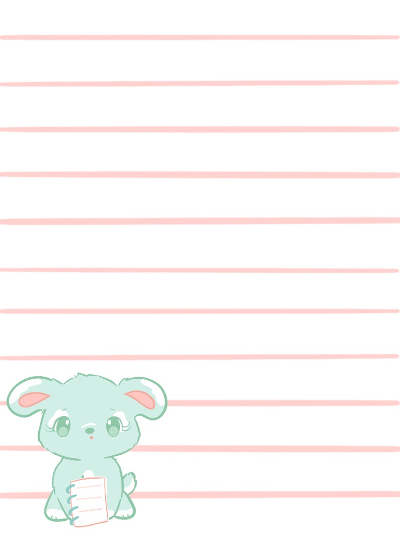 Printable Stationary, Kids Stationary Set, Notebook Pages, Notepad ...