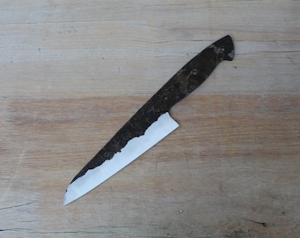 Hand Forged Chef Knife Blank - Knife Making Supplies - High Carbon Japanese Steel SK5