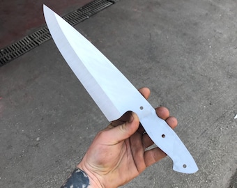 Chef Knife Blank – Knife Making Supplies (SK5 Japanese Carbon Steel, 59 HRC)