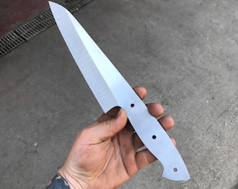 Chef Knife Blank - Knife Making Supplies - High Carbon Japanese Steel SK5