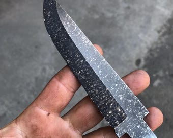 Bushcraft Style Knife Profile – Mustard Patina Finish (80CrV2 Steel)
