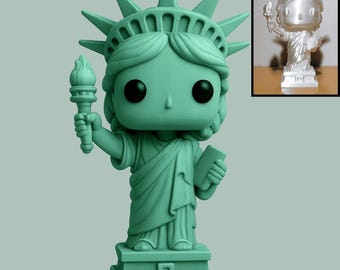 Statue of Liberty STL File | 3D Modell | Cute Cartoon Style | Collectible Figure for painting | Original Gift | Estatua de la Libertad