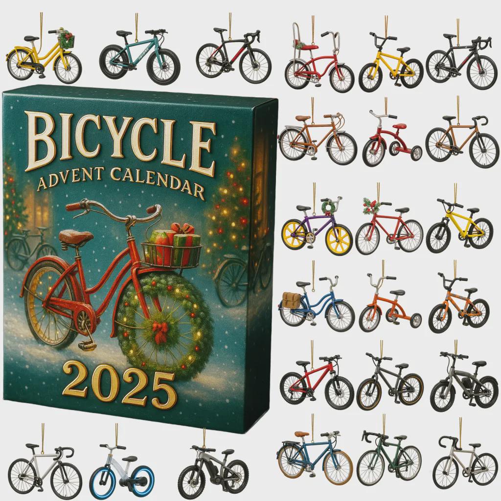 Discover Bicycle Advent Calendar 2025, 24 Days of Miniature Bike Ornaments, Cycling Enthusiast & Bike Mechanic Gift Set