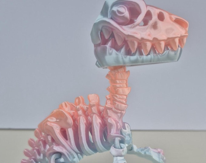 Flexi Skeleton Raptor: 3D Printed Articulating Dinosaur