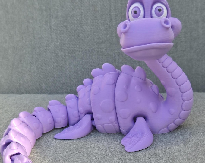 Articulated Loch Ness Monster Toy: 3D Printed Nessie Desk Decor | Fidget