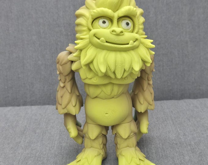 3D Printed Articulated Bigfoot Figurine – Sasquatch Toy - Desk Decor