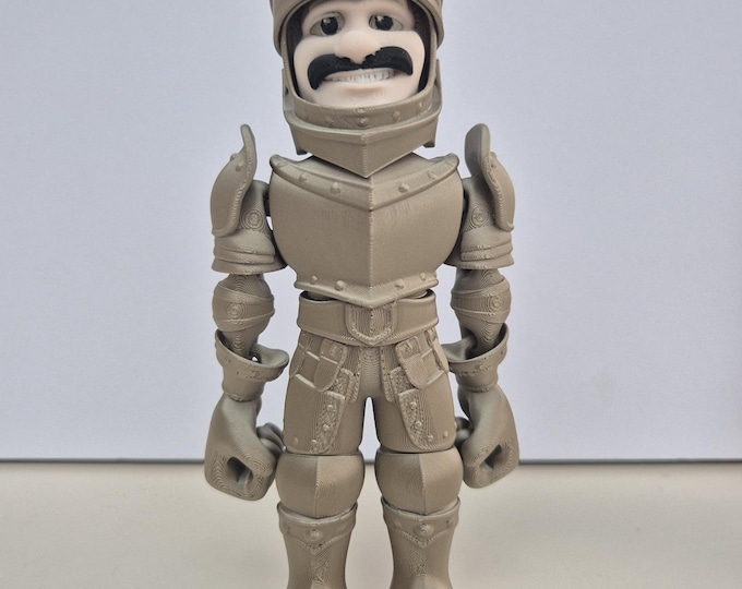 3D Printed Flexi Articulated Knight with optional ‘Accessory Pack’.