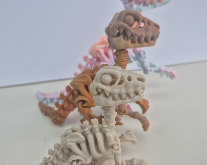 Flexi Skeleton Raptor: 3D Printed Articulating Dinosaur
