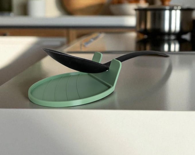 3D Printed Spoon Rest – Modern Minimalist Kitchen Utensil Holder