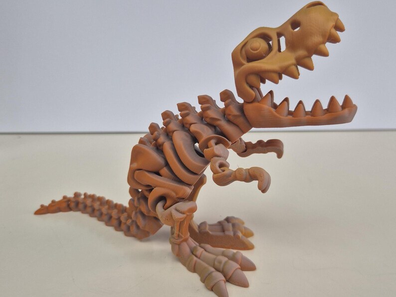 T rex Skeleton Dinosaur Fidget Toy 3D Printed Articulated Etsy
