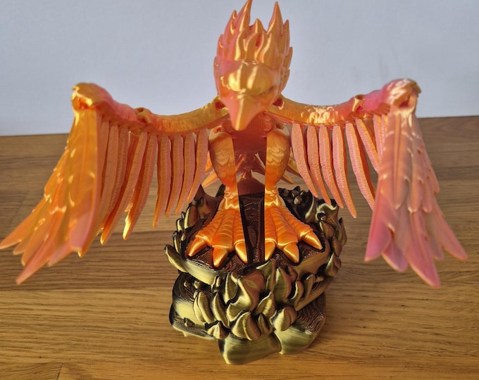 3D Printed Articulated Phoenix: Articulating Mythical Fidget | Ornament, Sculpture