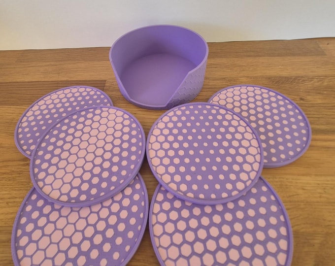 3D Printed Hexa Coasters  -designed to keep your table or desk free from marks..