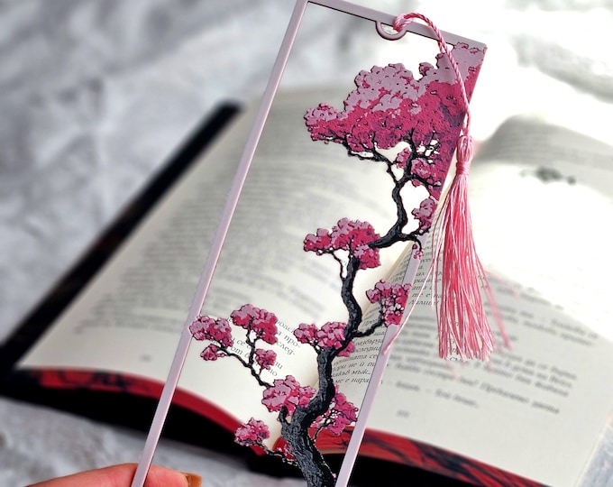 Sakura Tree Bookmark: 3D Printed Japanese Cherry Blossom Gift