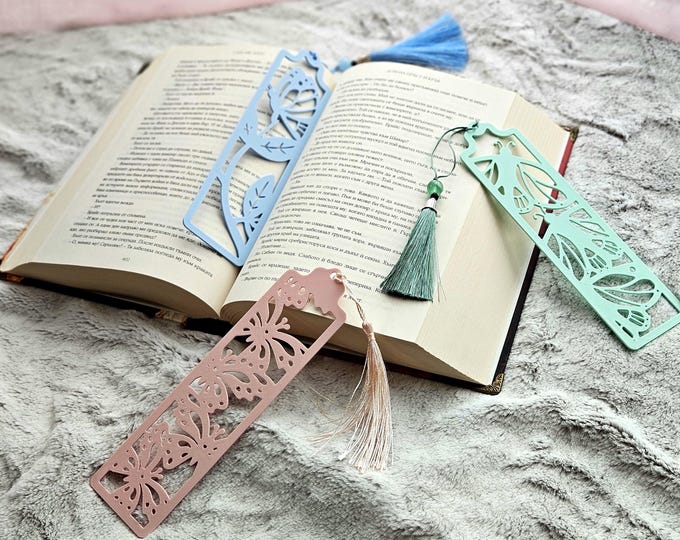 Butterfly Bloom Bookmark Set: 3D Printed