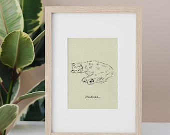 Retrato original de mascota a carboncillo – Obra de arte firmada y dibujada a mano