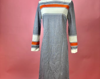 1970’s Chevron Polyester Sweater Dress