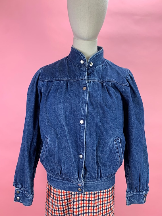 1980’s Pleated Denim Jean Jacket - image 1