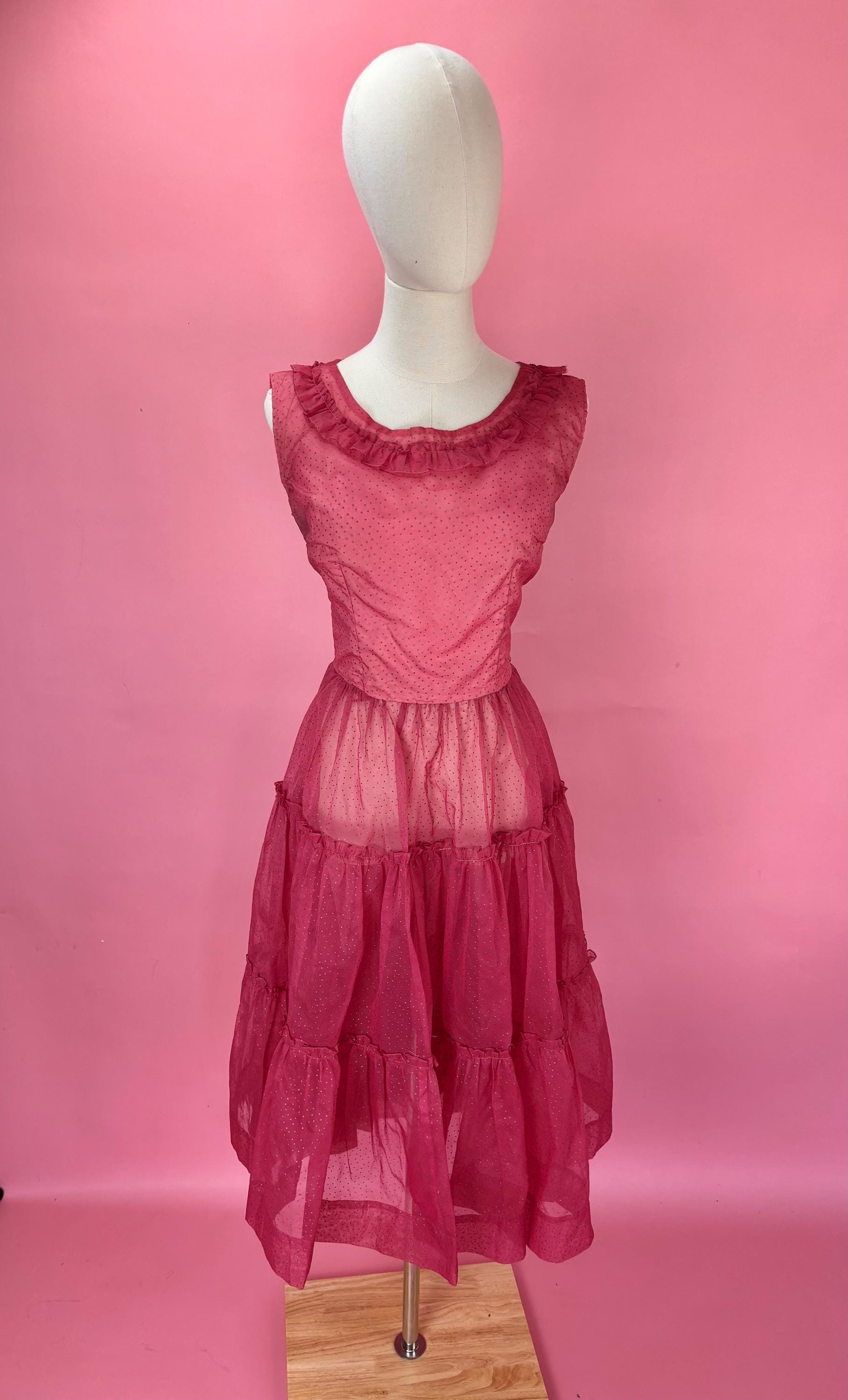 1950s Sheer Dress