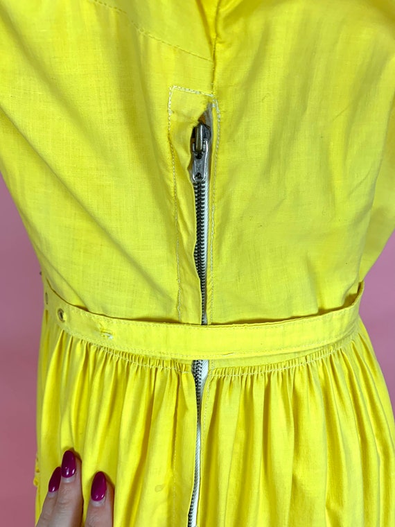 1950’s Yellow Patio Sun Dress - image 5