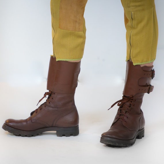 combat buckle boots gold