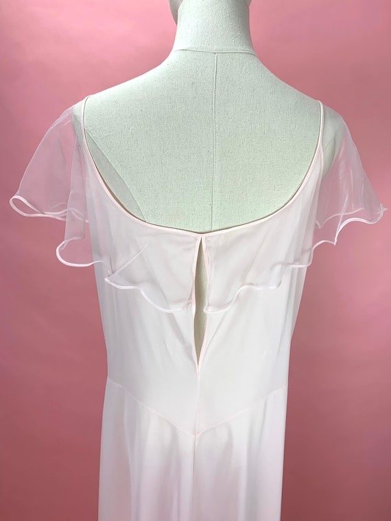 1960’s Deadstock Scalloped Pink Nightgown Size La… - image 6