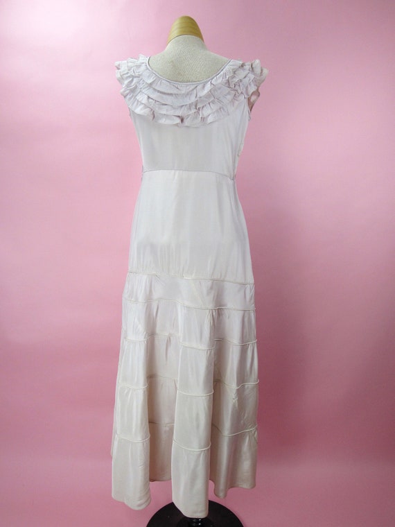 1930's Garden Party Dress Pink Satin Size Small - image 2