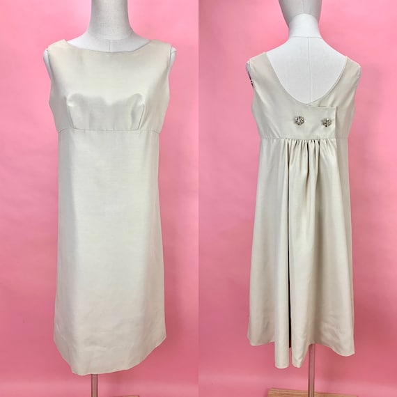 1960's Minimalist Empire Waist Babydoll Dress - image 1