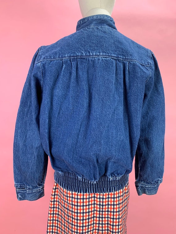 1980’s Pleated Denim Jean Jacket - image 4