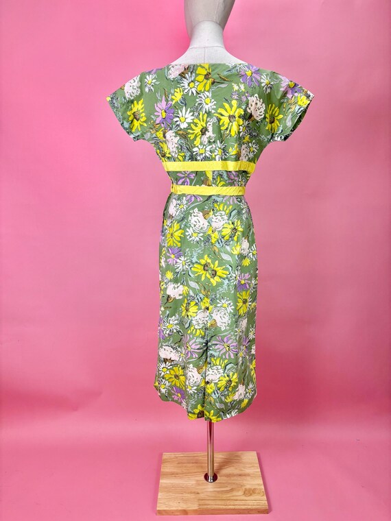 1950’s Floral Wiggle Dress - image 5
