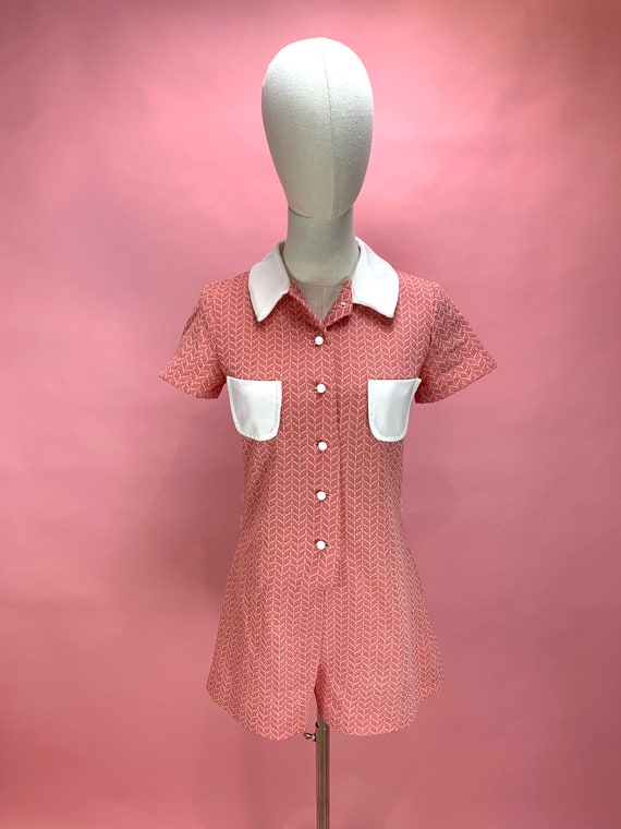 1960’s Mod Polyester Romper - image 1