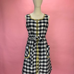 1960s Loungees Sundress Housedress Buffalo Plaid