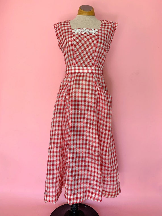 1940’s Sundress with Bolero 40's Picnic Plaid Summ