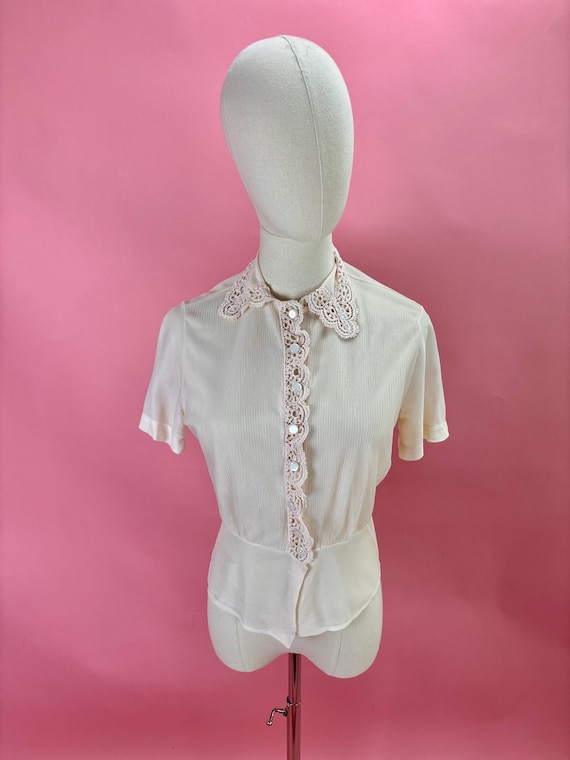 Vintage 1950s nylon blouse - Gem