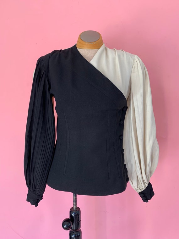 RARE 1940’s Lilli Ann Color Block Suit Jacket Smal