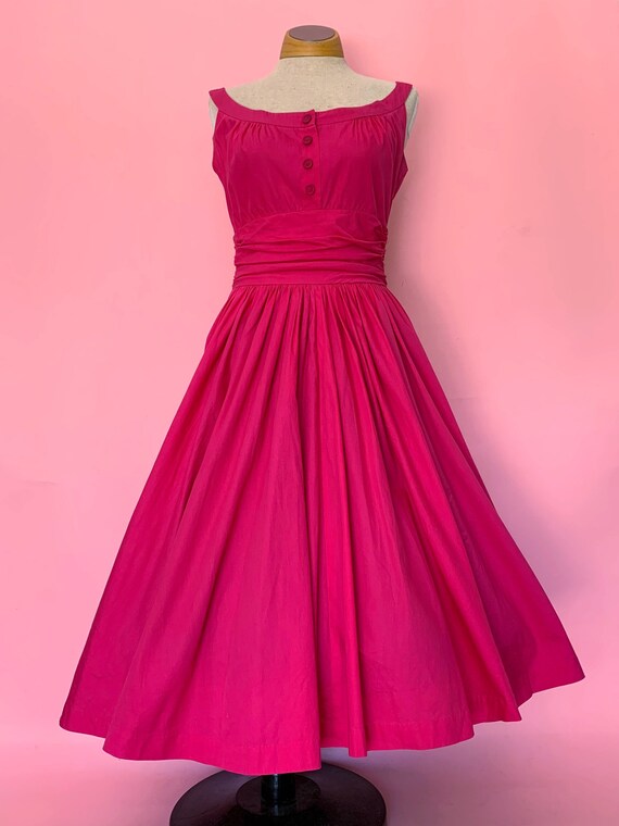 1950’s Magenta Pink Sundress 50s Jerry Gilden Full