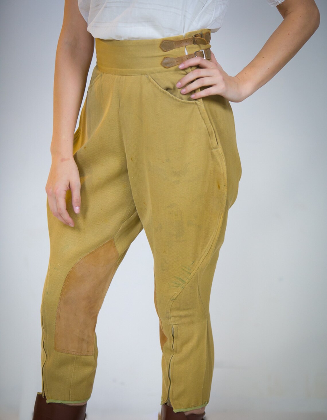 Pantalon D'équitation Vintage Jodhpurs - Années 40 - Marron - Taille S - USA
