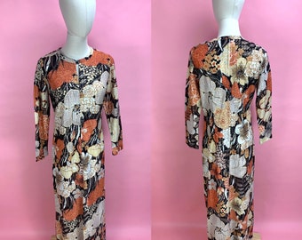 1970’s Metallic Floral Maxi Dress