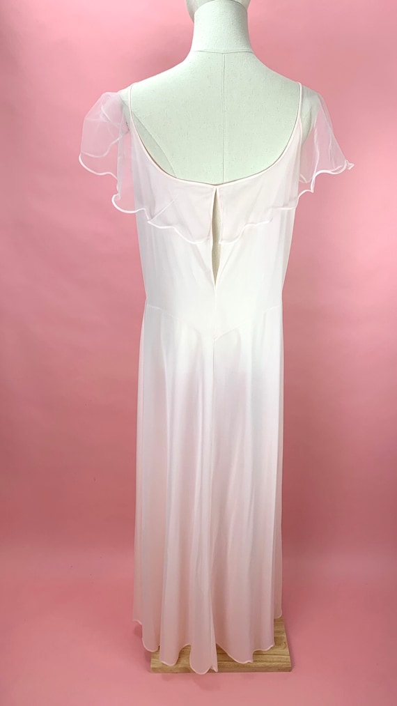 1960’s Deadstock Scalloped Pink Nightgown Size La… - image 5